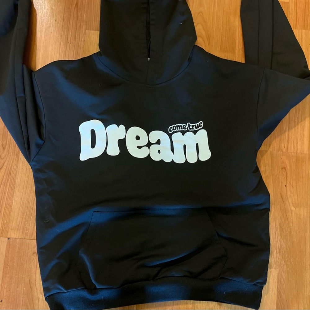 Black Hoodie with Dream Print
